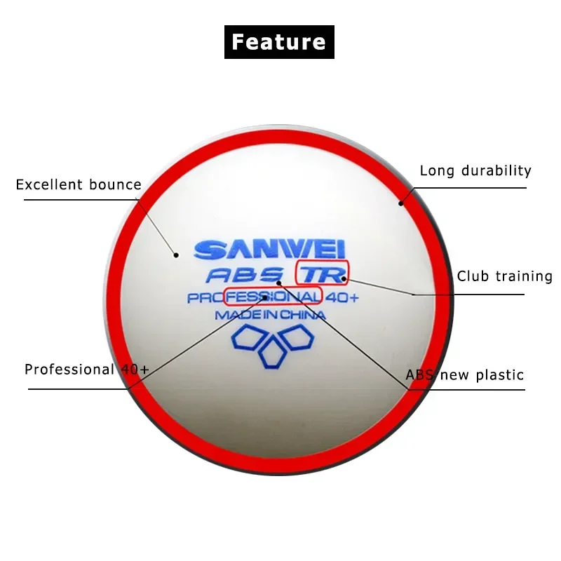 SANWEI-ABS TR 3 كرات تنس الطاو - مراجعة Table Tennis Olympics وسعره