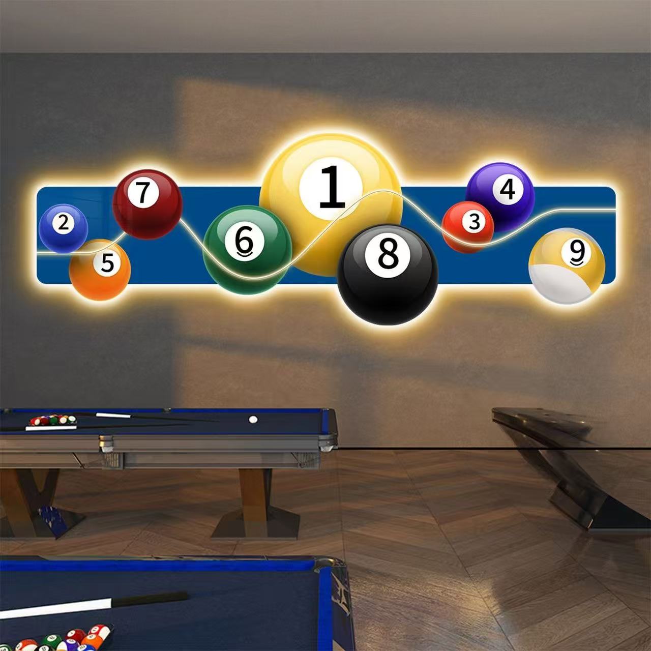 لوحة ديكور لقاعة البلياردو مع  - مراجعة Hall Table Tennis وسعره